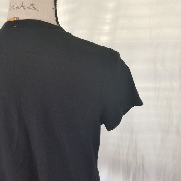 Basic Black Trick Or Treat Cotton Short Sleeve T-Shirt Size L - Picture 7 of 8
